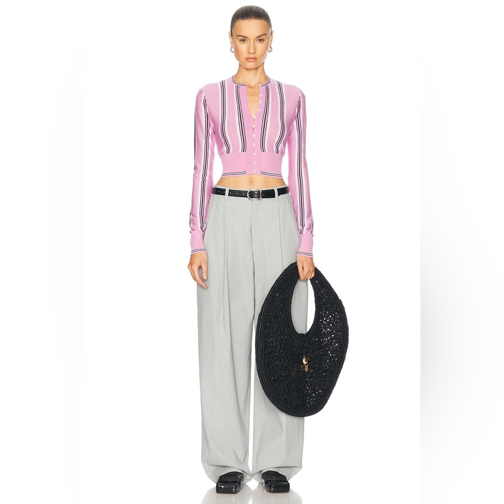 Jacquemus Light Gray Wide Leg Trousers EU 36